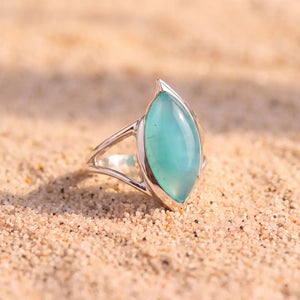 Bague calcédoine marquise
