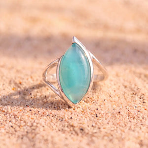 Bague calcédoine marquise