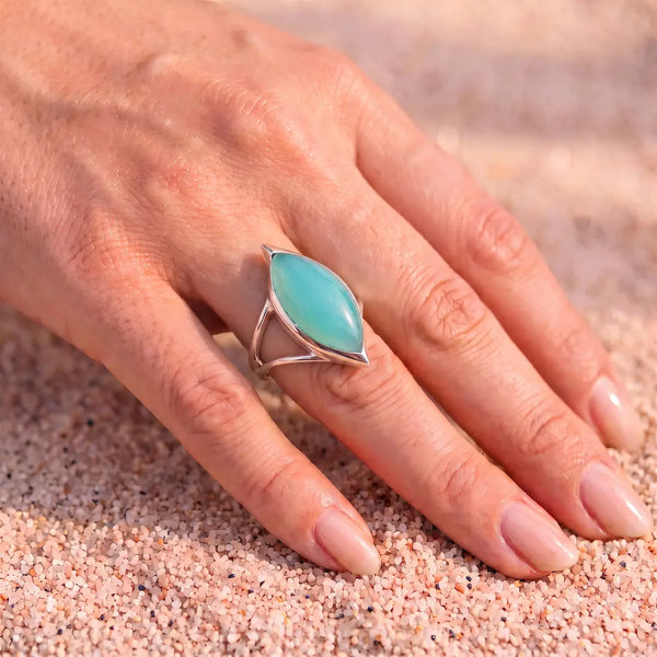 Bague calcédoine marquise