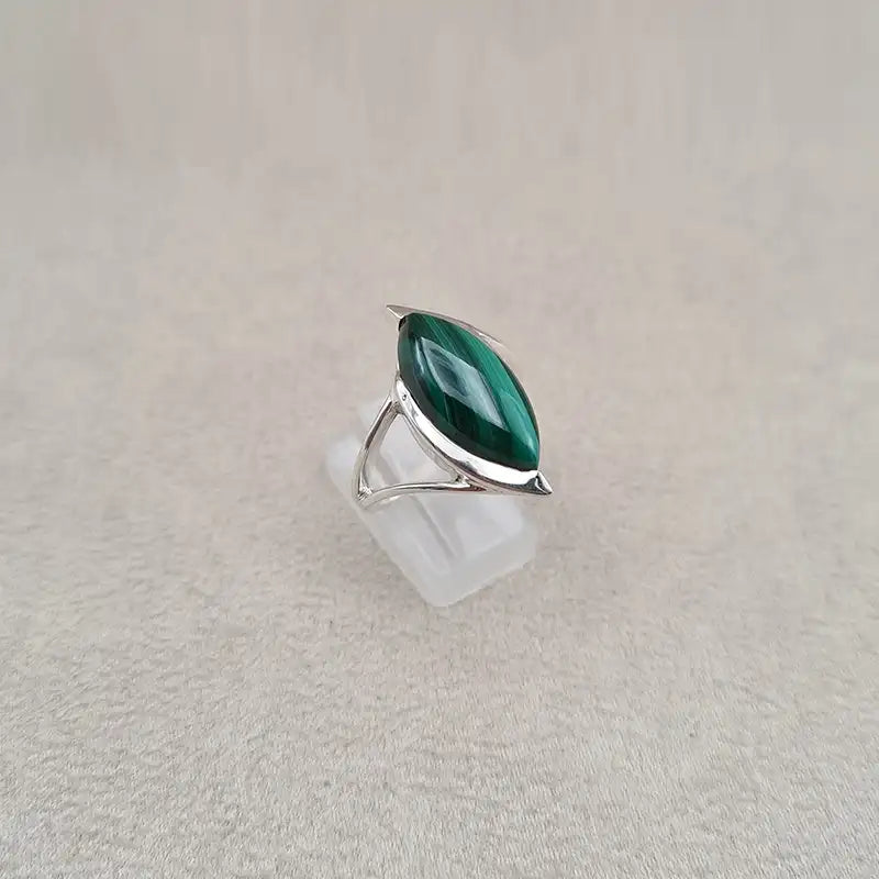 Bague malachite marquise "RI1061.M"