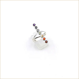 Bague 7 chakras rond en ligne "RI1117"
