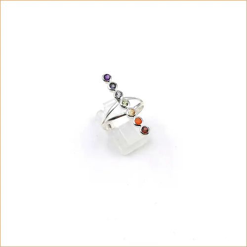 Bague 7 chakras rond en ligne "RI1117"