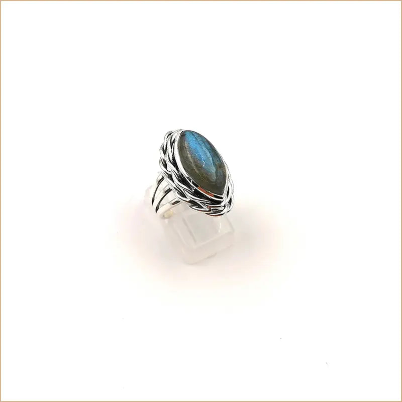 Bague labradorite tressée "RI1127.L"