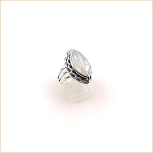 Bague pierre de lune tressée "RI1127.P"