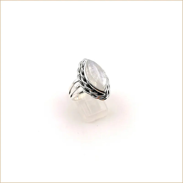 Bague pierre de lune tressée "RI1127.P"