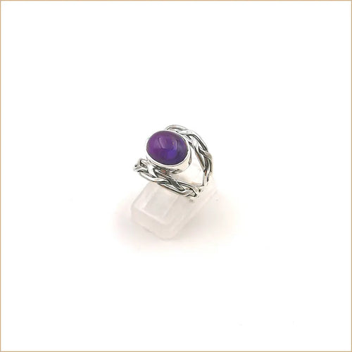 Bague améthyste ajourée tressée "RI1131.A"