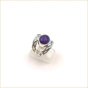 Bague améthyste ajourée tressée "RI1131.A"