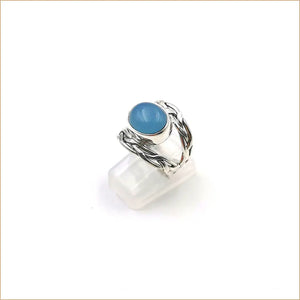 Bague calcédoine ajourée tressée "RI1131.CA"