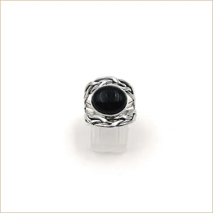 Bague onyx ajourée tressée "RI1131.O"