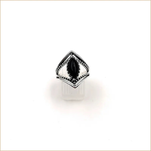 Bague onyx ajourée ovale "RI1132.O"