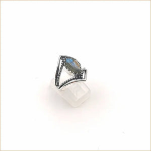 Bague labradorite ajourée ovale "RI1132.L"