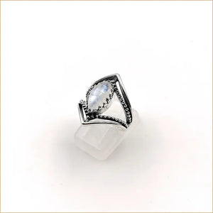 Bague pierre de lune ajourée ovale "RI1132.P"