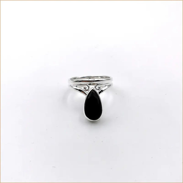 Bague onyx goutte "RI1133.O"