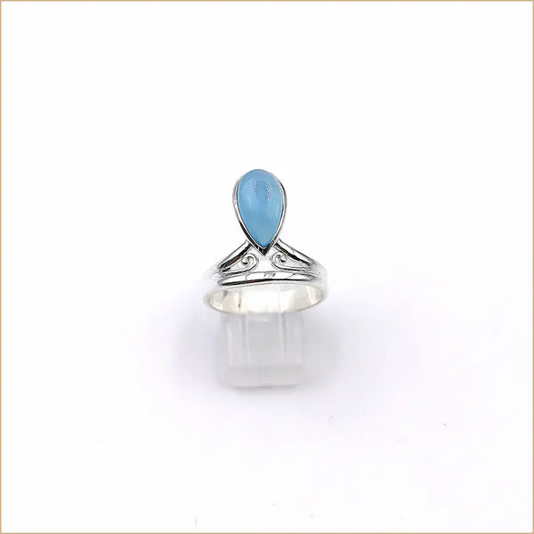 Bague calcédoine goutte "RI1133.CA"