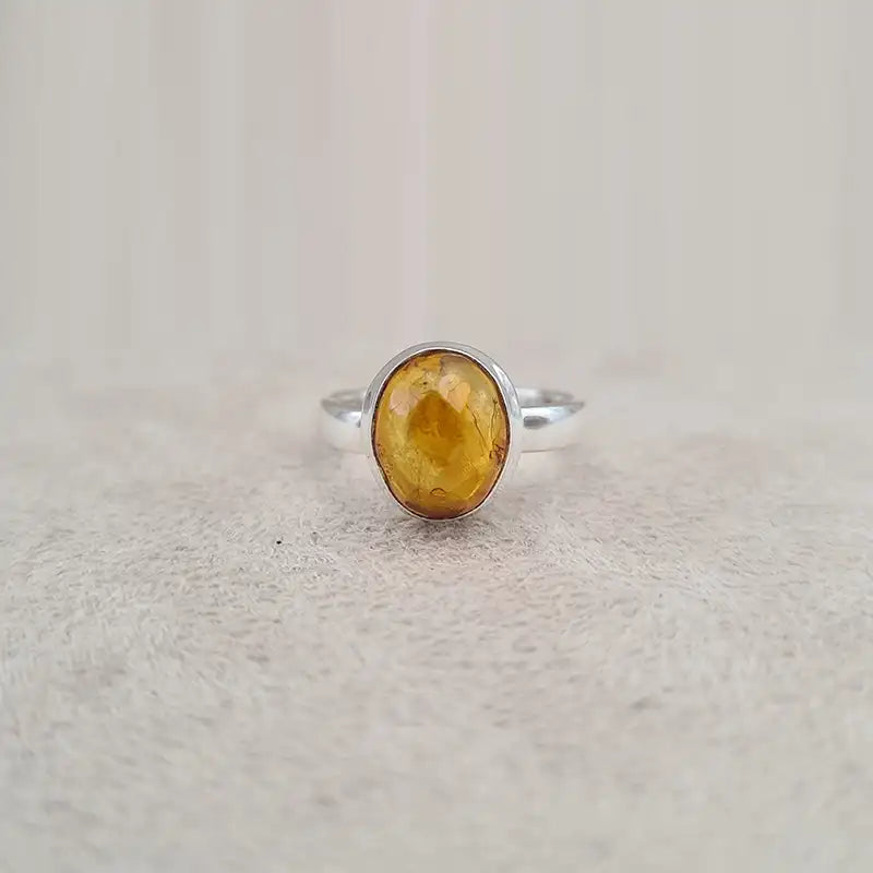 Bague ambre brute "RI1144.B"