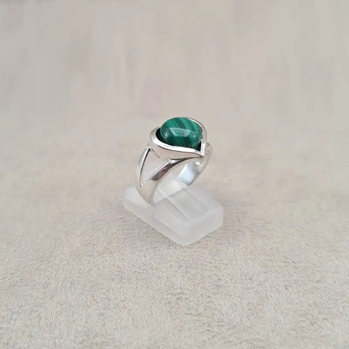 Bague malachite coeur "RI1156"
