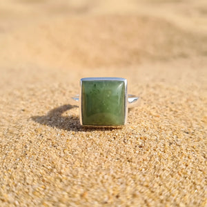 Bague jade carrée "RI1157.A"