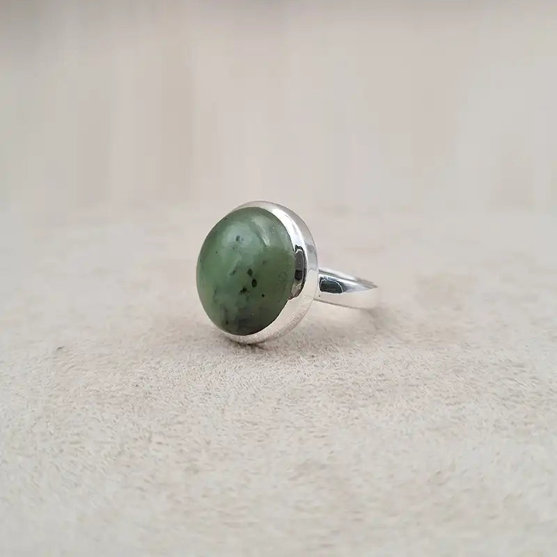 Bague jade ronde "RI1157.B"