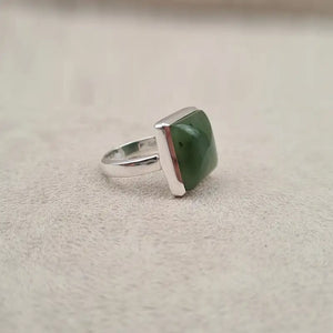 Bague jade carrée "RI1157.A"
