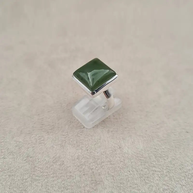 Bague jade carrée "RI1157.A"