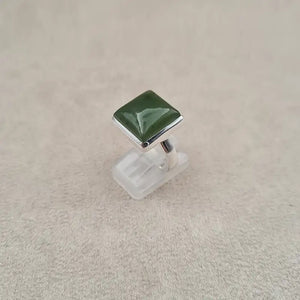 Bague jade carrée "RI1157.A"