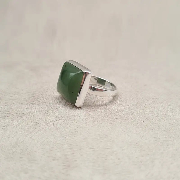 Bague jade carrée "RI1157.A"