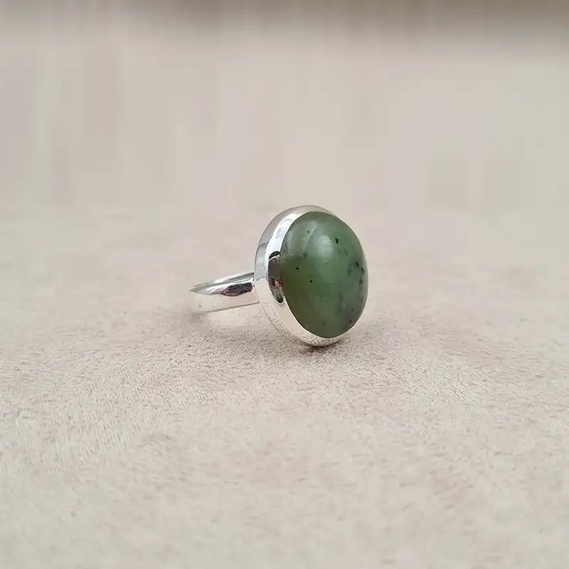 Bague jade ronde "RI1157.B"