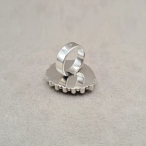 Bague opale dentrite goutte "RI1158.C"