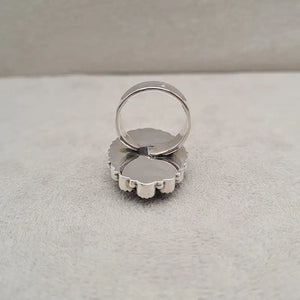 Bague opale dentrite marquise "RI1158.A"