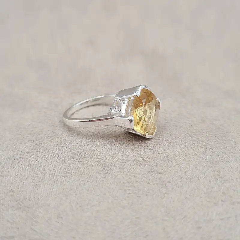 Bague citrine square cut "RI1190.C"