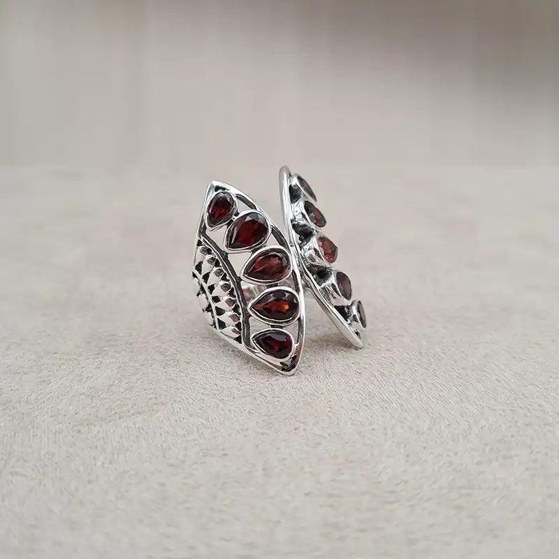 Bague grenat papillon "RI1193.G"