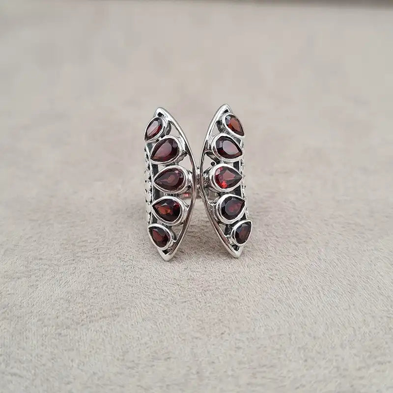 Bague grenat papillon "RI1193.G"