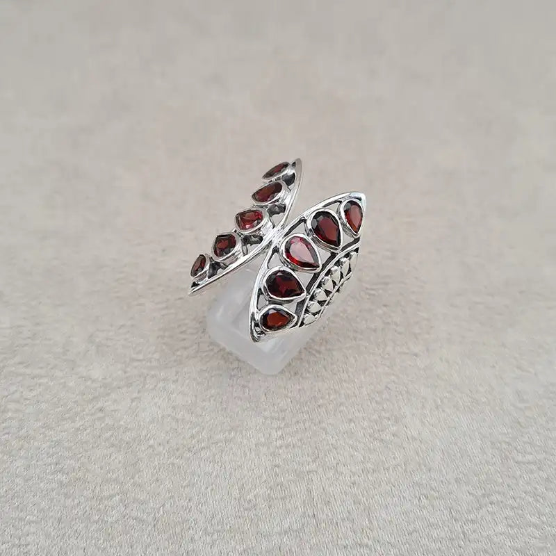 Bague grenat papillon "RI1193.G"