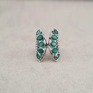 Bague onyx verte papillon "RI1193.O"