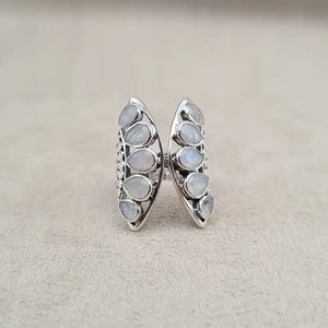 Bague pierre de lune papillon "RI1193.P"