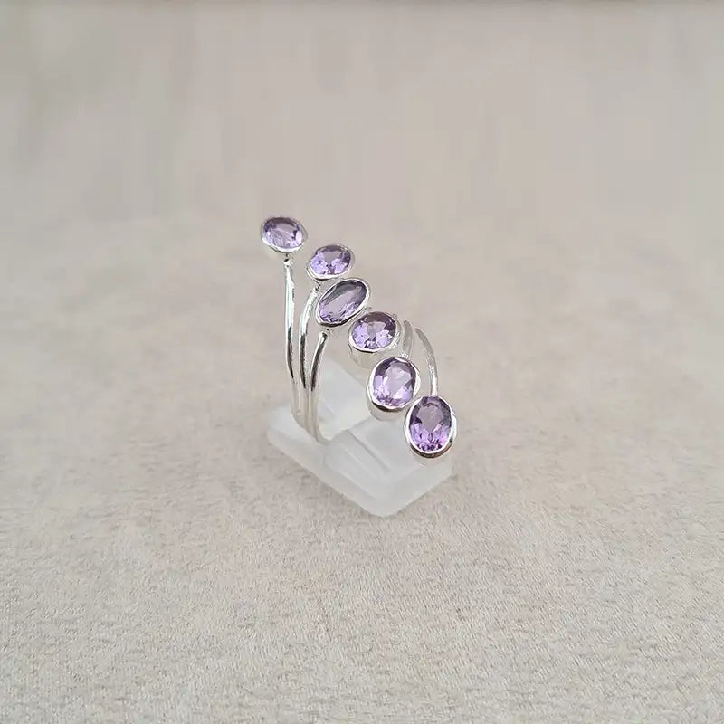 Bague améthyste multi wire "RI1194.A"