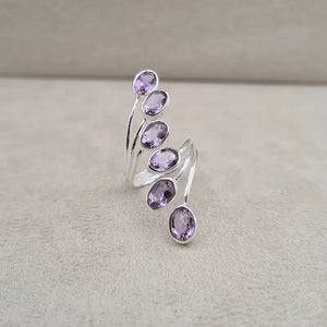 Bague améthyste multi wire "RI1194.A"