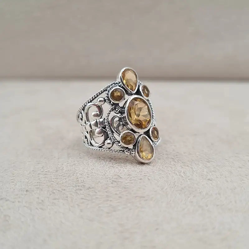 Bague citrine multi queen "RI1195.C"
