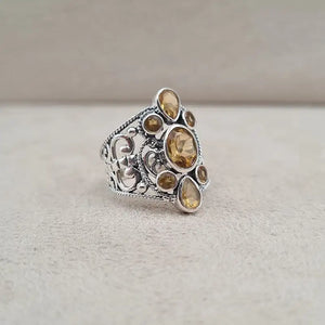 Bague citrine multi queen "RI1195.C"