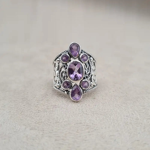 Bague améthyste multi queen "RI1195.A"