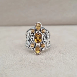 Bague citrine multi queen "RI1195.C"