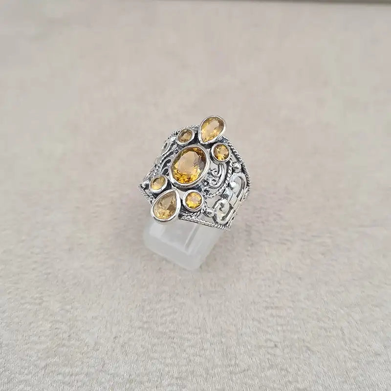 Bague citrine multi queen "RI1195.C"