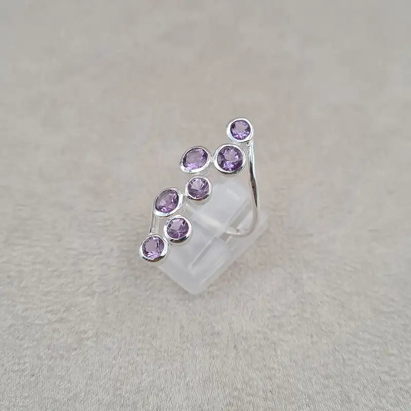 Bague améthyste multi single wire "RI1198.A"