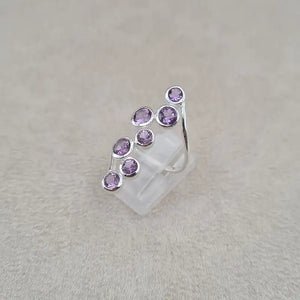 Bague améthyste multi single wire "RI1198.A"
