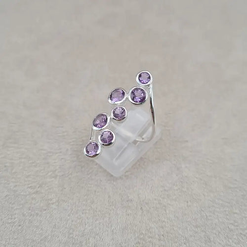 Bague améthyste multi single wire "RI1198.A"
