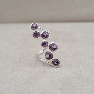 Bague améthyste multi single wire "RI1198.A"