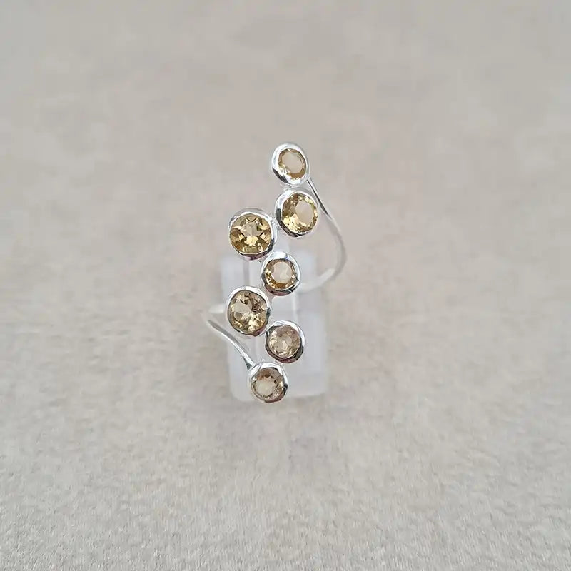Bague citrine multi single wire "RI1198.C"