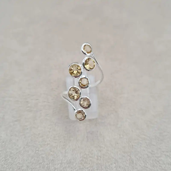 Bague citrine multi single wire "RI1198.C"