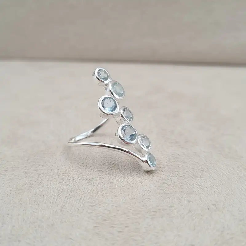 Bague topaze multi single wire "RI1198.T"