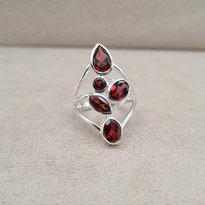 Bague grenat multi "RI1199.G"